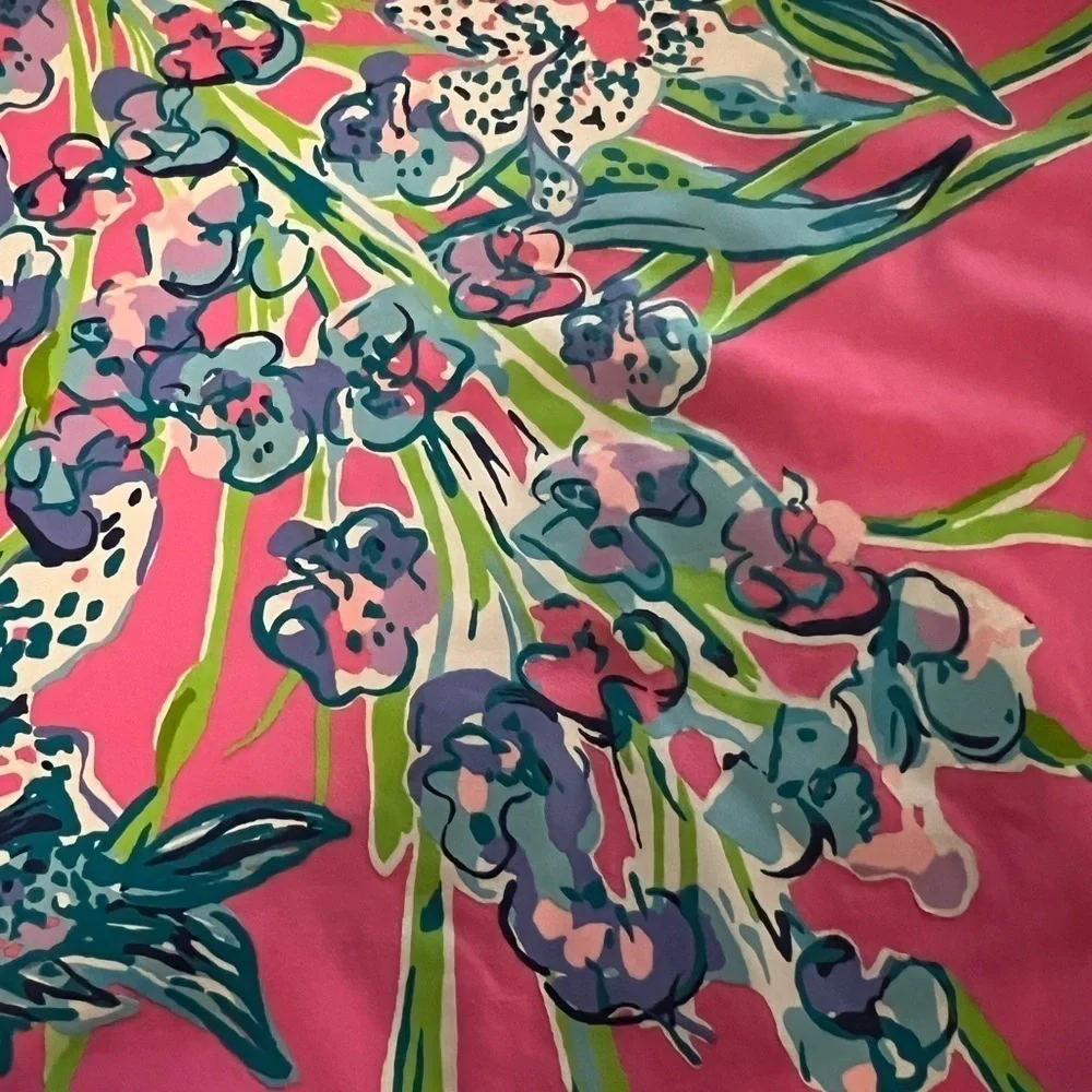 LILLY PULITZER GIRLS PINK FLORAL ONE PIECE SWIMSUIT SIZE 14